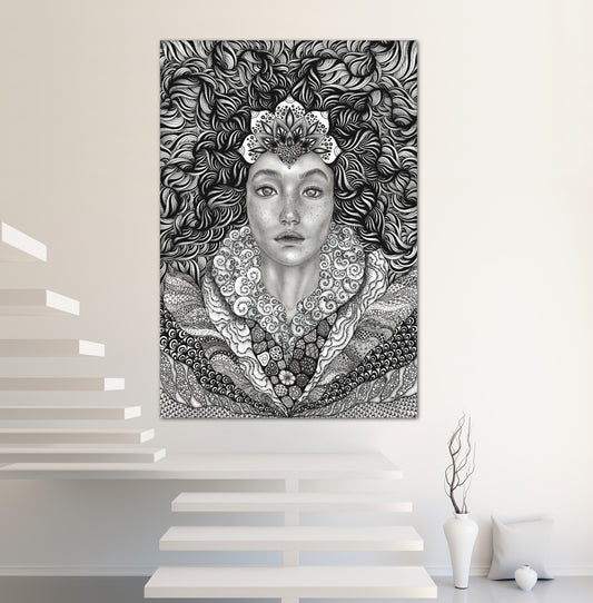 'Gaia' a reproduction of the original drawing on canvas