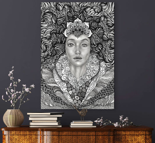 'Gaia' a reproduction of the original drawing on canvas