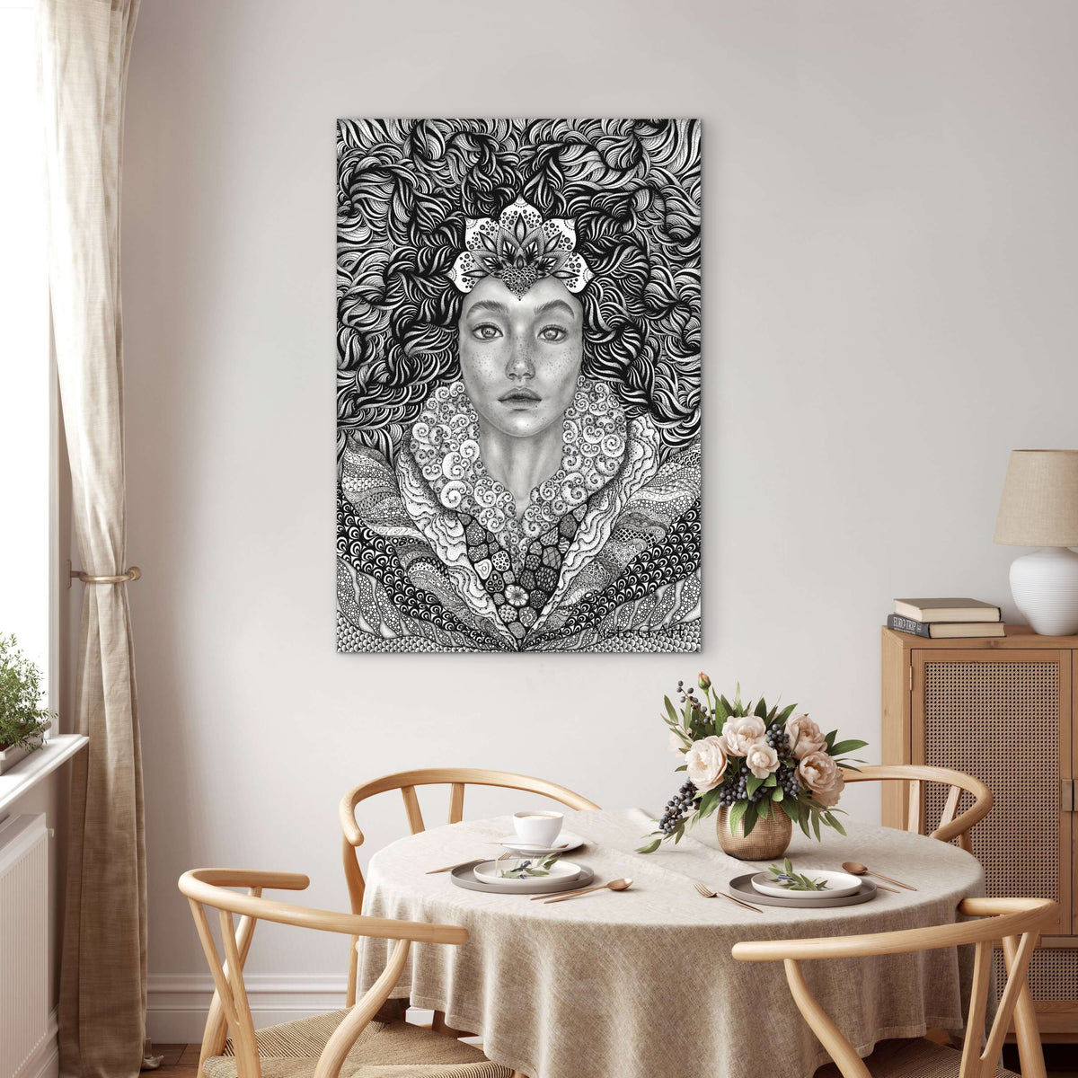 'Gaia' a reproduction of the original drawing on canvas